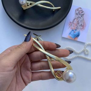 گیره چفتی تک مروارید سادهche12