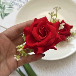گیره مو گل رزgb86