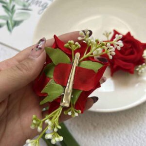 گیره مو گل رزgb86