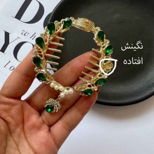 گیره گوجه مو جواهر سبزhrj9